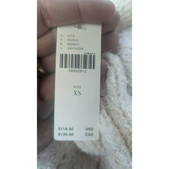 New Anthropologie Pilcro ivory Luna sweater wmns oversized soft size xsmall - Picture 5 of 9